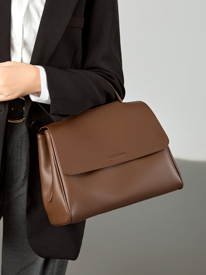 Genuine Leather Bag for Women High-End Niche Tote Bag Large Capacity Crossbody Bag Women's Commuter Handbag - Image 3