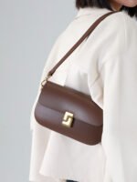 Genuine Leather Crossbody Bag for Women, Versatile Commuter Small Square Bag, Fashion Trendy High-End Cowhide Women's Bag - Image 2
