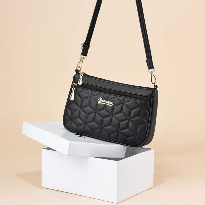 Women's Soft Leather One-Shoulder Crosbody Mother Bag – Casual Shopping Bag - Image 4
