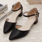 Baotou Women's Chunky Heel Sandals – Mid Heel, Single-Layer, Pointed Toe, Comfortable, All-Match Spring & Summer Work Sandals - Image 3