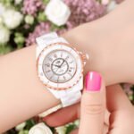 Authentic White Ceramic Women's Watch – Waterproof, Luminous, Fully Automatic, Fashionable & Versatile. - Image 4