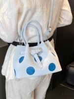 Polka Dot Shoulder Bag for Women – Large Capacity Commuter Tote, Underarm Style, Spring Fashion - Image 4