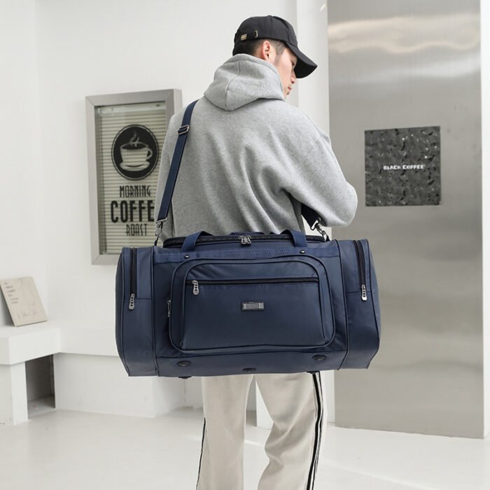 Men's Oversized Travel Bag – Large Capacity Portable Shoulder Luggage for Work & Travel - Image 3