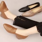 Soft Leather Women's Black Wedge Shoes – Thick & Middle Heel, Pointed Toe, Shallow Mouth, Moms Shoe - Image 5