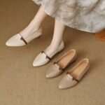 Women's Low-Heeled Flats – Thick Heel, Soft Leather, Soft Sole, Pointed Toe – Comfortable, Versatile, Non-Tiring Feet – Autumn Style - Image 3
