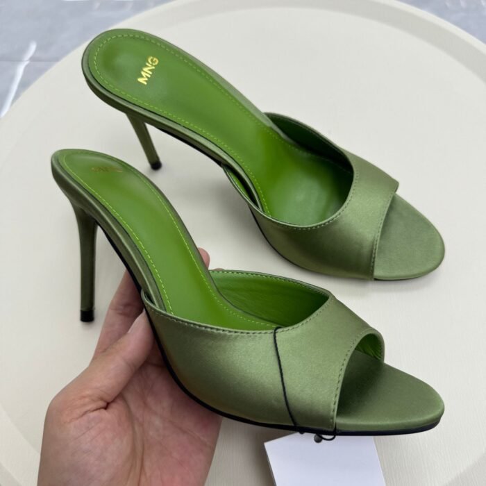 Spanish Foreign Trade Summer Women's Open-Toe Pointed Toe Stiletto Mules High Heel Sandals - Image 3
