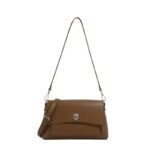Genuine Leather Lock-Buckle Underarm Shoulder Bag – High-End Korean Style Small Square Bag, Light Luxury Retro Casual - Image 5