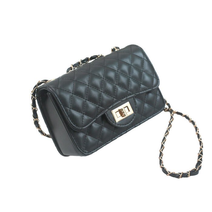 Korean Style Rhombus Chain Small Square Bag – Versatile Single-Shoulder, Underarm, Crossbody - Image 5