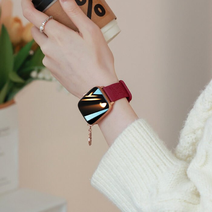 Smart Watch for Girls, Multi-Function, Answering Calls, Healthy Heart Rate, Couple Sports Bracelet, 2025 Embossed Rose - Image 1