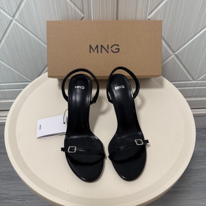 Women's Black High-Heeled One-strap Buckle Back-strap Sandals – Versatile Summer - Image 2