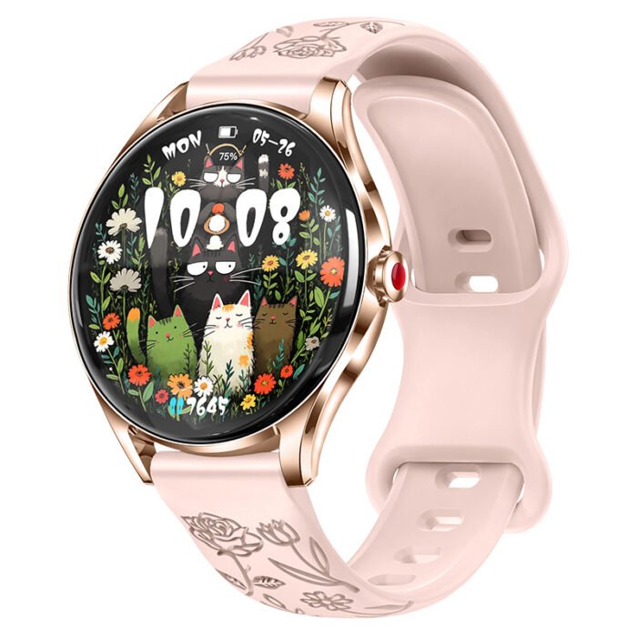 Cross-Border H03 Women’s Smart Watch – 1.32” AMOLED Spherical Round Ultra-Thin Design. - Image 1