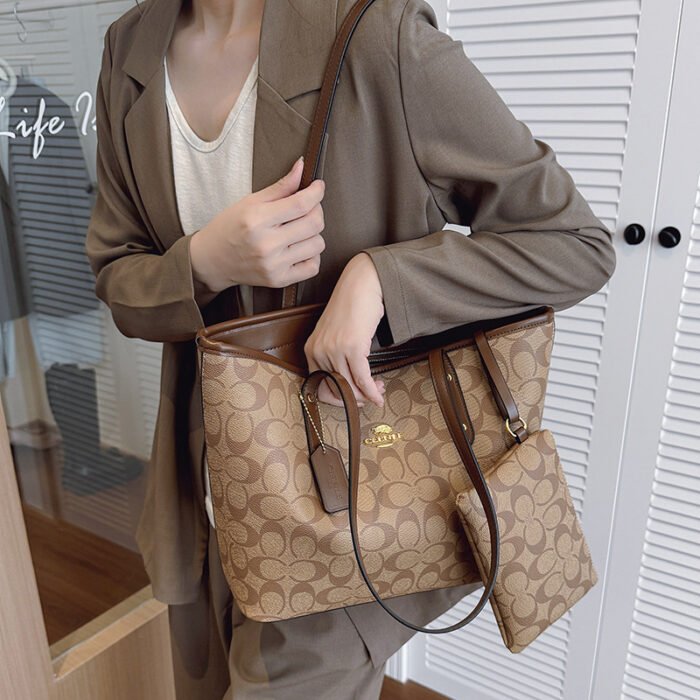 Large-Capacity Tote Bag – Versatile Printed Shoulder & Shopping Bag for Women Travel - Image 4