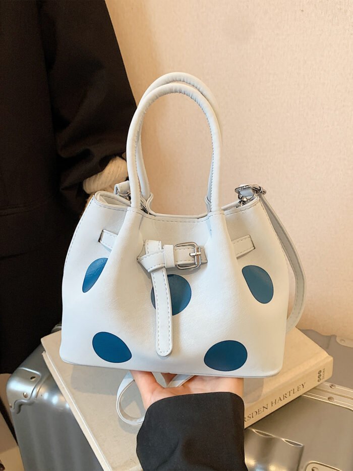 Polka Dot Shoulder Bag for Women – Large Capacity Commuter Tote, Underarm Style, Spring Fashion - Image 2