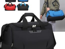 Large Capacity Waterproof Dry/Wet Separation Fitness & Swimming Bag – Crossbody Travel Training Sports Bag with Printed Design