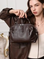 Foreign Trade Women's Boston Handbag – Genuine Leather Crossbody & Shoulder Bag – Trendy New Fashion - Image 2