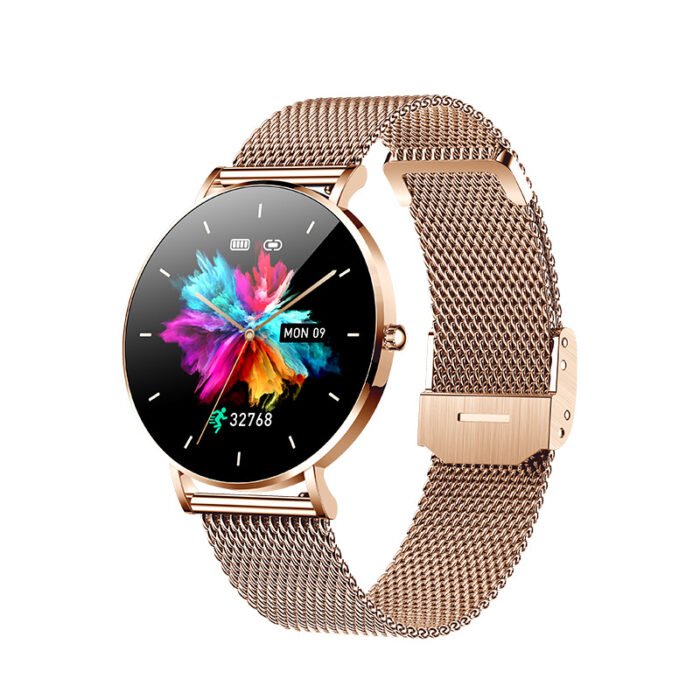 O1CN01wvsMkD1jqqlS7Yneh_2216204124600-0-cib.jpg Women's Smart Bluetooth Watch with Stainless Steel Strap, Heart Rate Monitor, Sports Features, Call Function - Image 1
