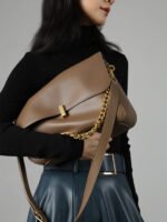 Cowhide Large Capacity Crossbody Chain Tote – Women's High-End Hot-Selling Bag Genuine Leather Bag - Image 4