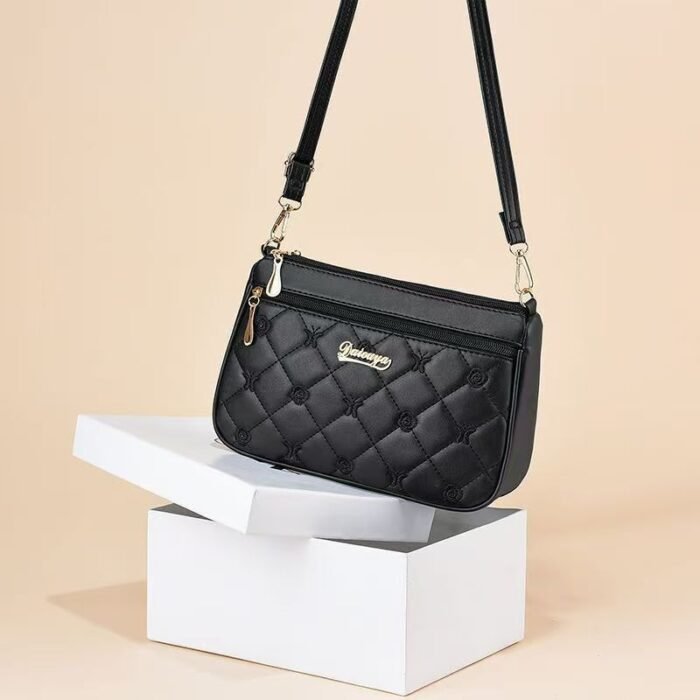 Women's Soft Leather One-Shoulder Crosbody Mother Bag – Casual Shopping Bag - Image 3