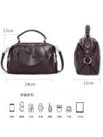 Foreign Trade Women's Boston Handbag – Genuine Leather Crossbody & Shoulder Bag – Trendy New Fashion - Image 4