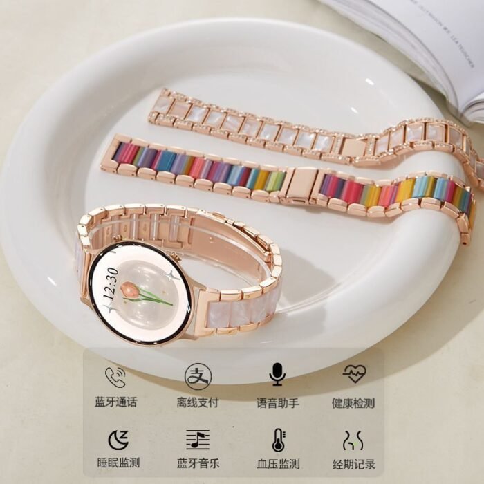 Smart Watch Ladies 2025 Bluetooth Phone Multi-Function Suitable for Mobile Phone Heart Rate Sports Bracelet - Image 3
