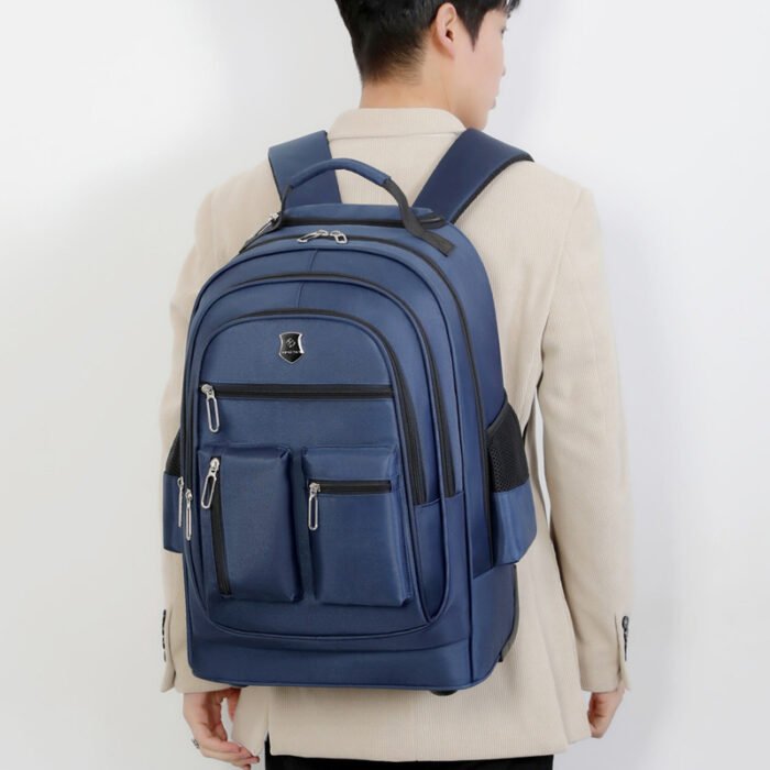 Wholesale Business Backpacks for Men – Large Capacity Trolley Travel Computer Bags, Customizable Logo, Casual Style - Image 2