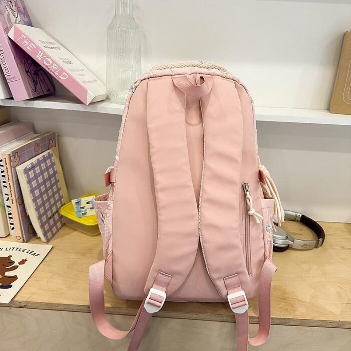 School Bag for Female Junior High School Students, High-Looking and Cute Bow-Knot Backpack, Large-Capacity Backpack for Elementary School Students in Grades Three to Six - Image 3