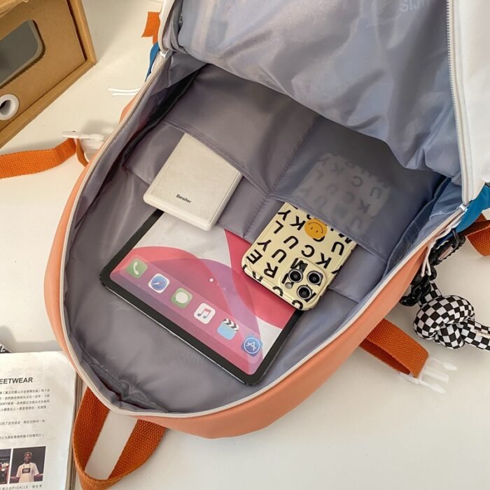 Large Capacity Simple School Backpack – Computer Backpack for Female & Male Junior High & High School Students - Image 2