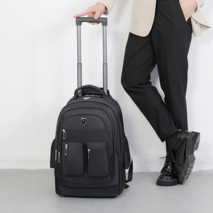 Wholesale Business Backpacks for Men – Large Capacity Trolley Travel Computer Bags, Customizable Logo, Casual Style - Image 3