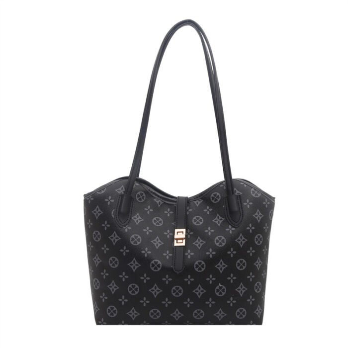 Cross-border 2026 Trendy Handbag, Versatile Retro Simple Large-Capacity Printed Tote with High-End Feel, Shoulder Bag - Image 5