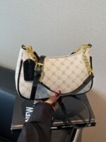 Cross-Body Crescent Bag – Trendy High-End Rhombus Shoulder & Underarm Women's Bag, Simple & Versatile