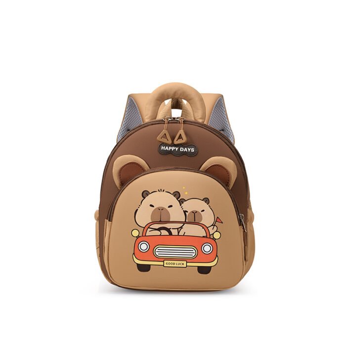 Cross-Border Cute Capybara Kids Backpack – Unisex, Kindergarten, Available in Small, Medium, Large - Image 5