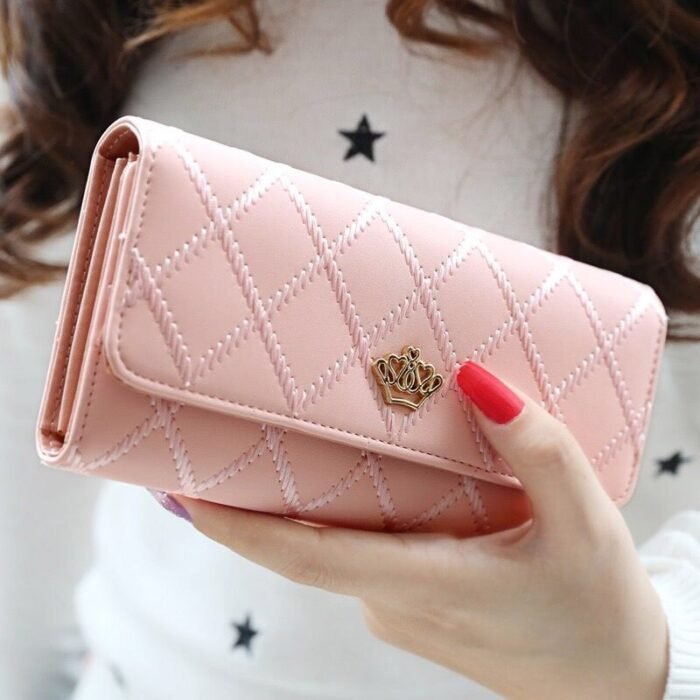Classic Women's Long Crown Wallet – Multifunctional Large-Capacity Coin Purse & Mini Bag - Image 2