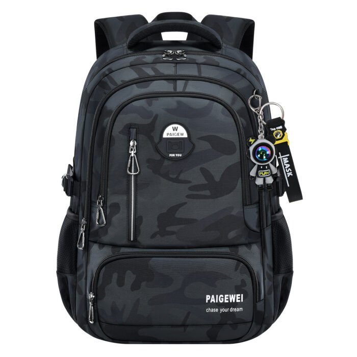 New Style Large-Capacity Weight-Reducing Spine-Protecting Backpacks for Middle, Junior High, and High School Boys – Wholesale - Image 5
