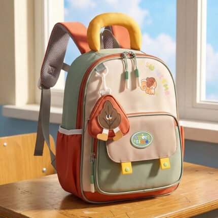 First Grade School Bag – New Style, Weight-Reducing, Spine-Protecting Backpack for Kids, Large Capacity, Lightweight – Suitable for Girls and Boys in Kindergarten