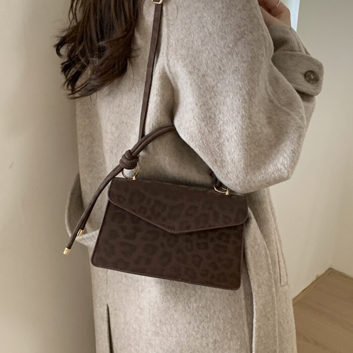 Fashionable Leopard Print Small Square Shoulder Crossbody Bag for Women – Retro Commuter, Autumn 2026 Trend, Simple Foreign Style - Image 2