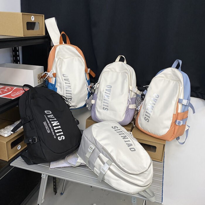 Large Capacity Simple School Backpack – Computer Backpack for Female & Male Junior High & High School Students - Image 4