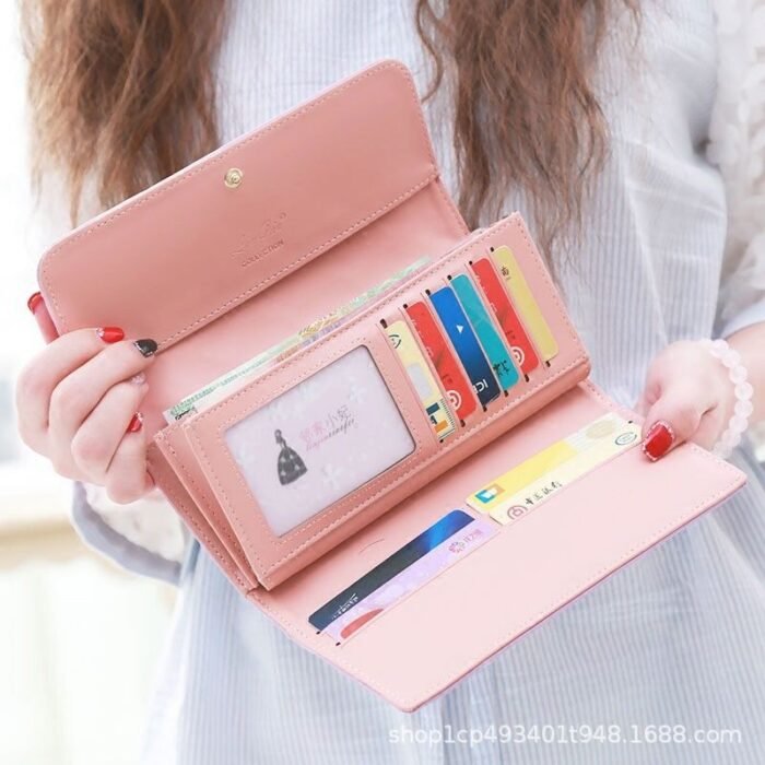 Classic Women's Long Crown Wallet – Multifunctional Large-Capacity Coin Purse & Mini Bag - Image 3