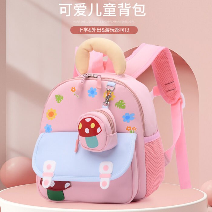 Cross-Border Kids Kindergarten Schoolbags Boys Girls Cute Anti-Lost Lightweight Small Backpack - Image 1