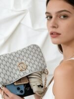 Women's Moon-Shaped Letter-Printed Chain Shoulder Bag – Underarm Design, International Shipping - Image 4