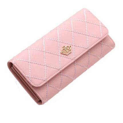 Classic Women's Long Crown Wallet – Multifunctional Large-Capacity Coin Purse & Mini Bag