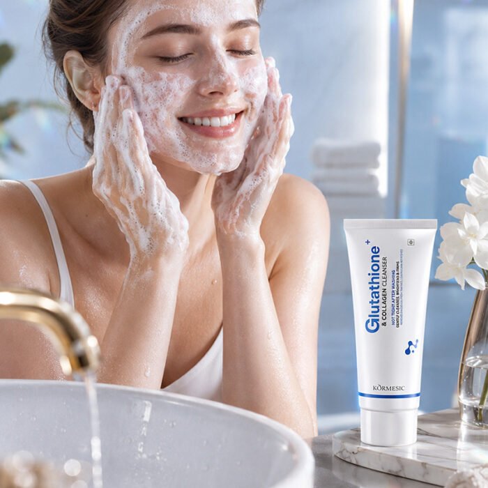 KORMESIC Glutathione Collagen Facial Cleanser – Dual-Action Skincare, Gentle Cleansing, Oil Removal, Skin Brightening - Image 4
